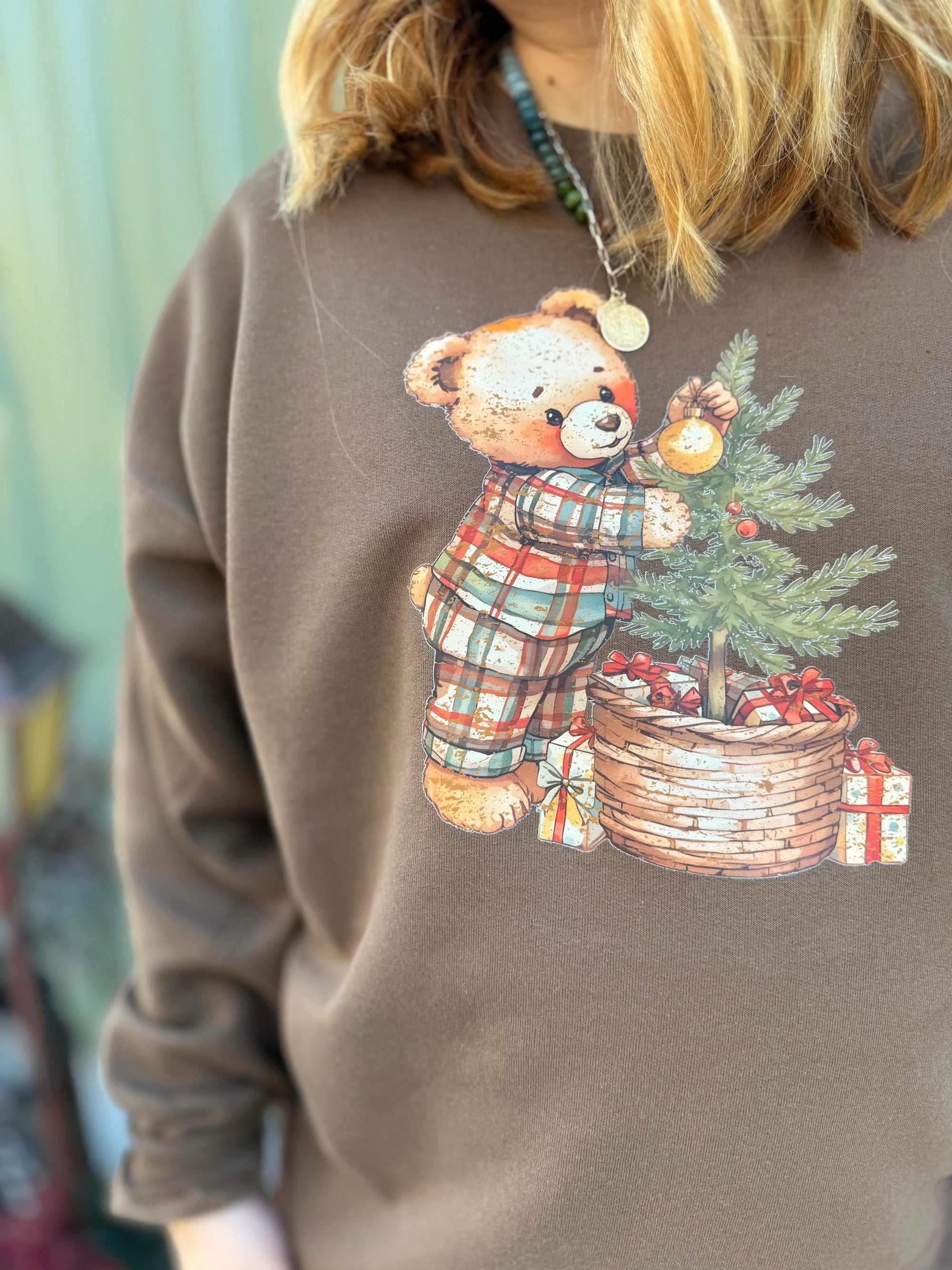 Classic Brown Bear Holiday Sweatshirt