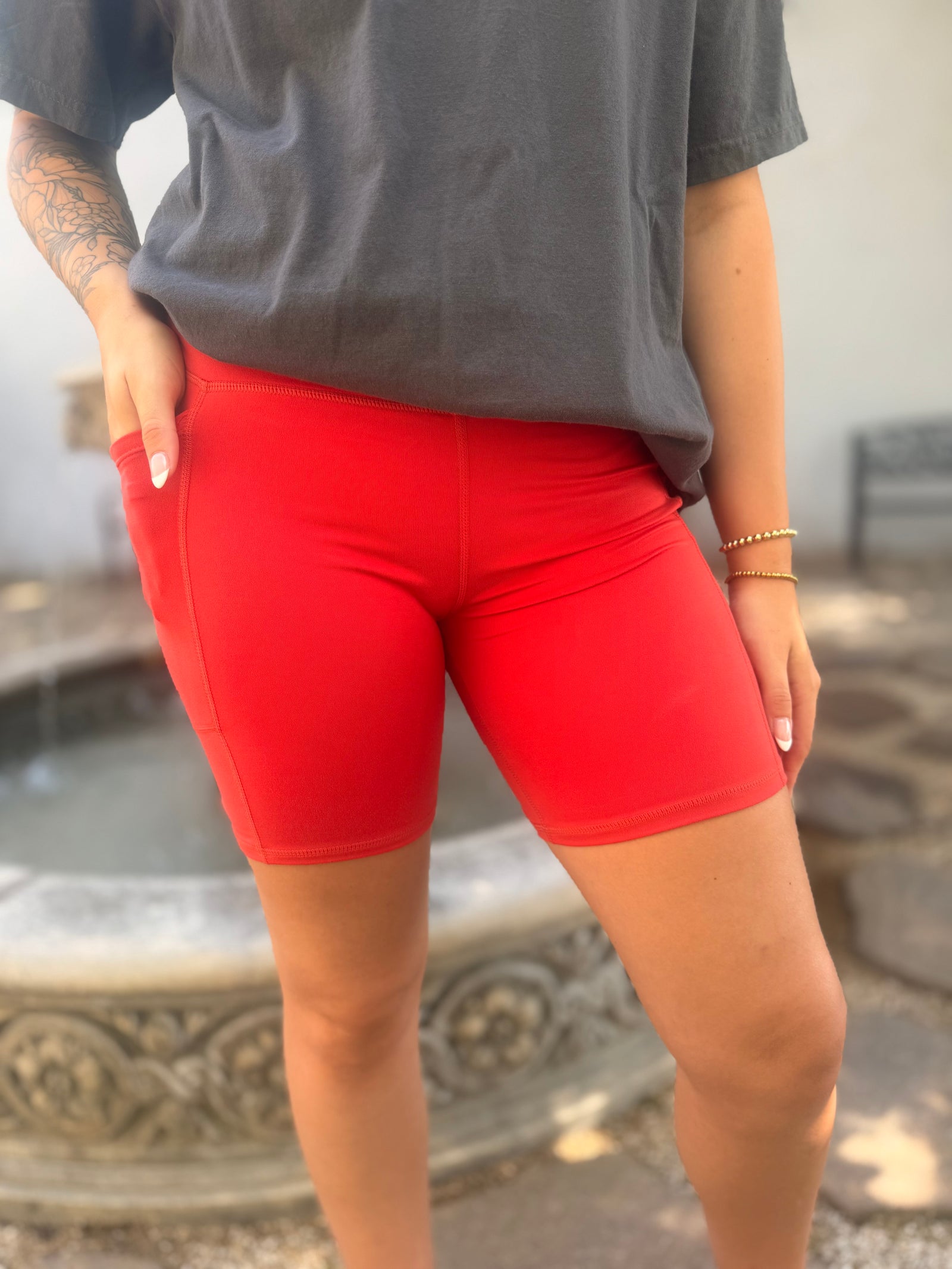 Mono B Blushed Brick Venice Cloud Biker Shorts