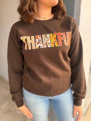 Thankful Chocolate Brown Sweatshirt