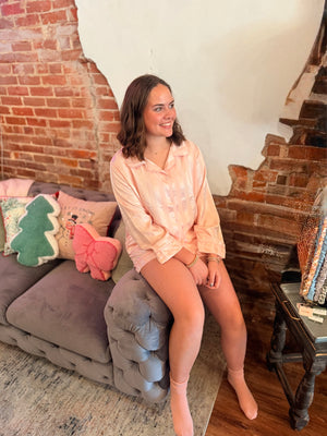 Pink Stripe PJ Short Set