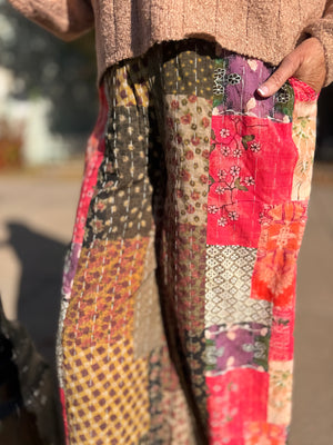 POL Taupe Pink Mixed Quilted Bottoms