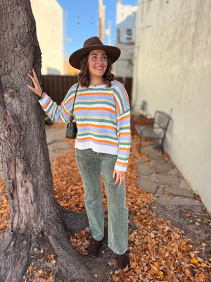 Risen Forest Corduroy Tummy Control Straight Leg Jeans