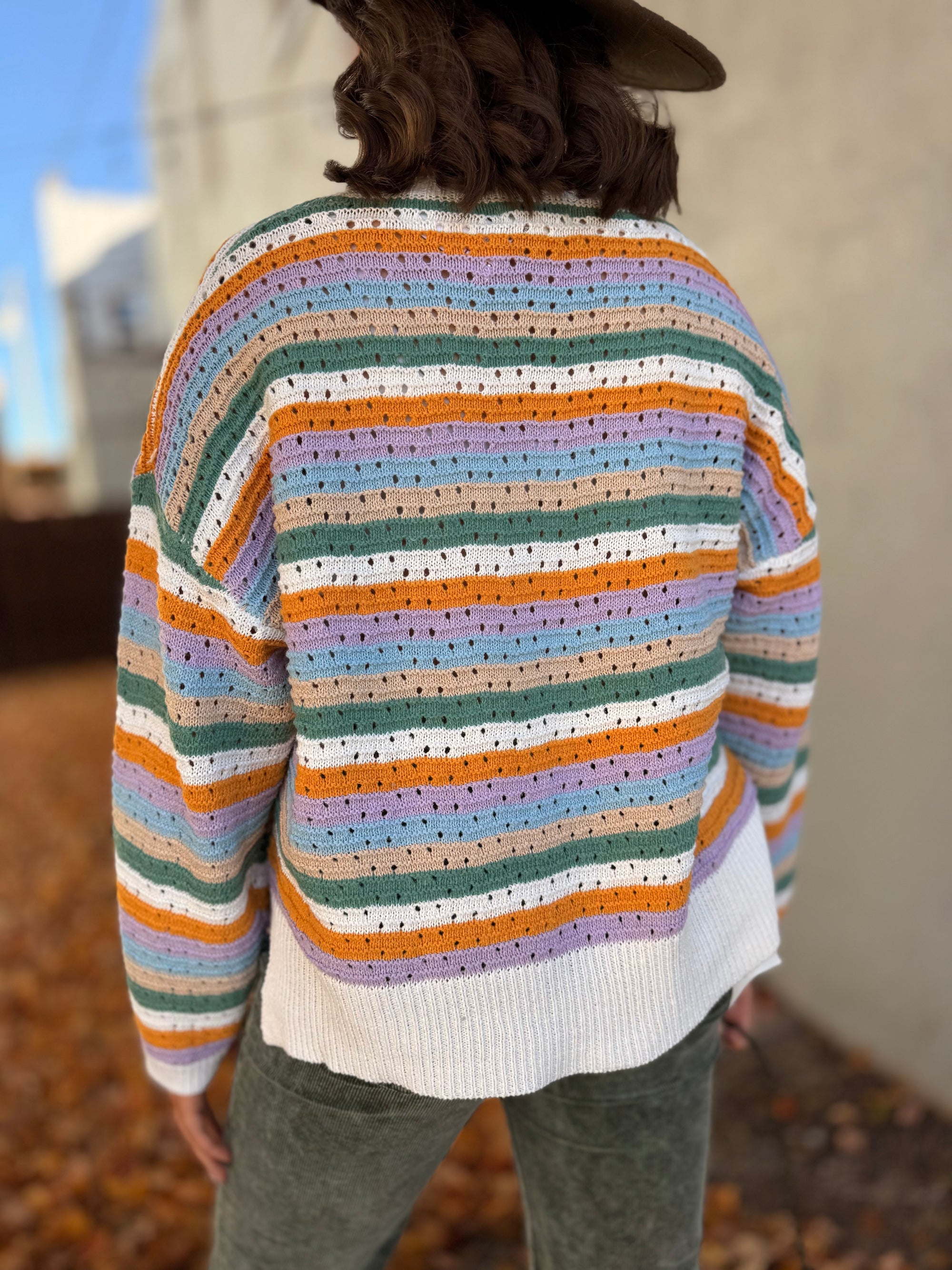 Multi Striped Knit Sweater