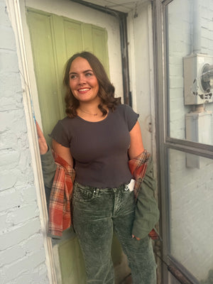 Rust Plaid + Olive Corduroy Reversible Jacket