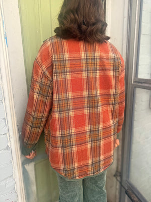 Rust Plaid + Olive Corduroy Reversible Jacket