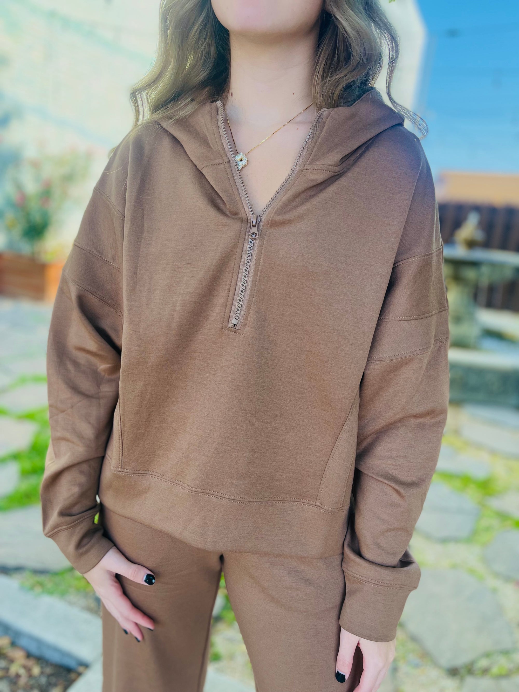 Mocha Knit Loungewear Pullover