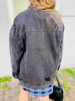 Black Wash Denim Jacket