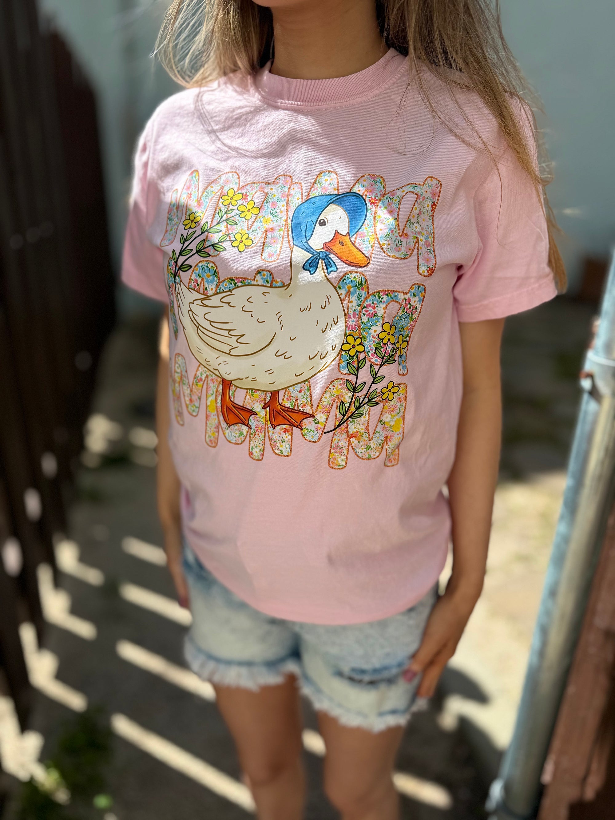 Floral Mama Goose Graphic Tee