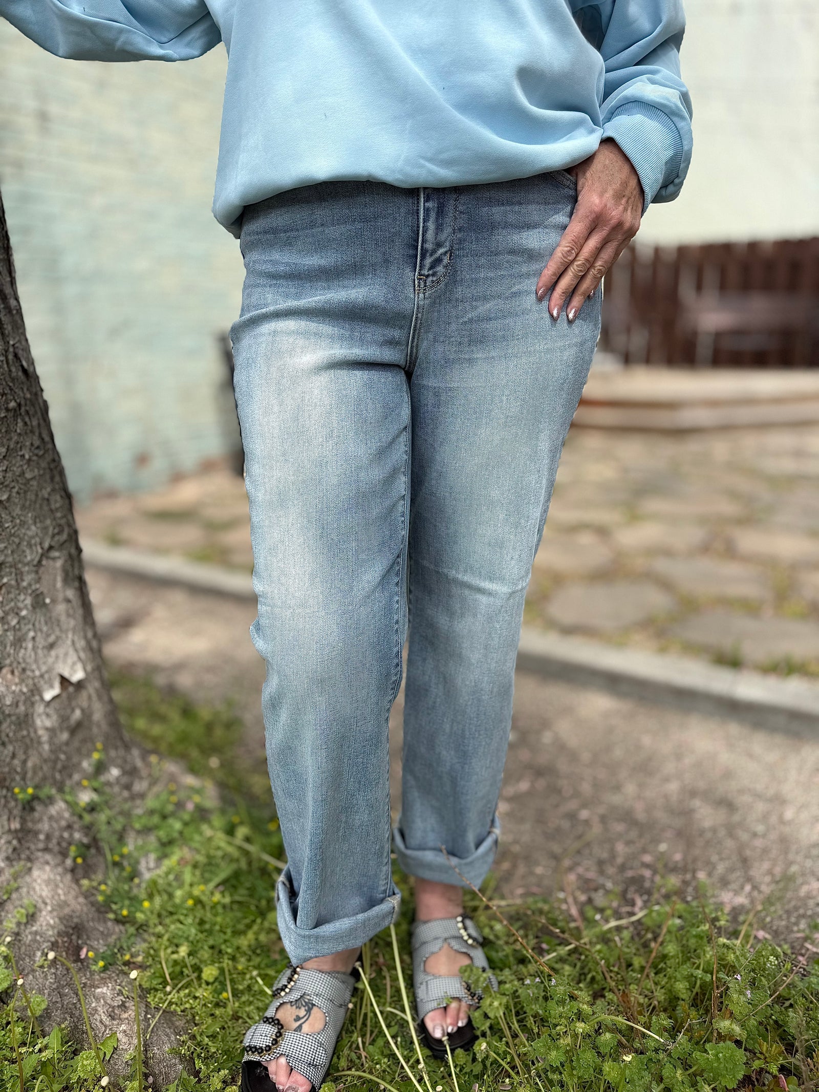 Judy Blue Light Wash High Waist Straight Leg Jean