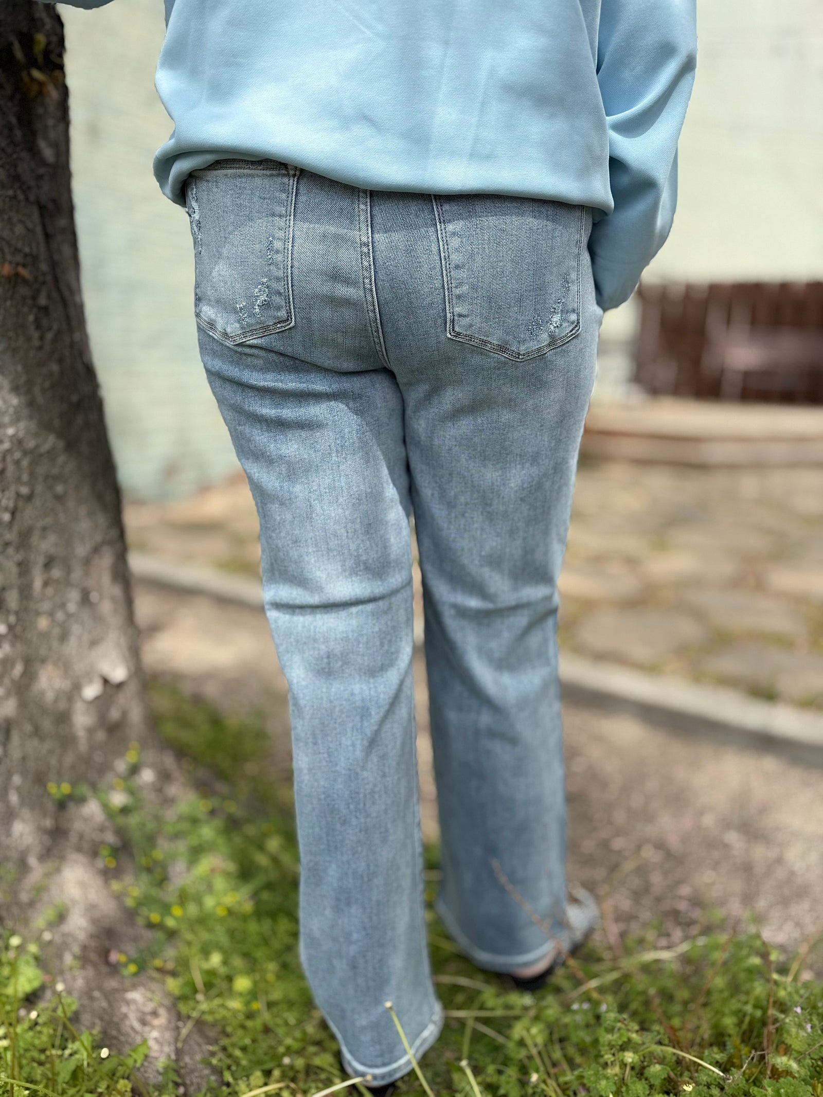 Judy Blue Light Wash High Waist Straight Leg Jean