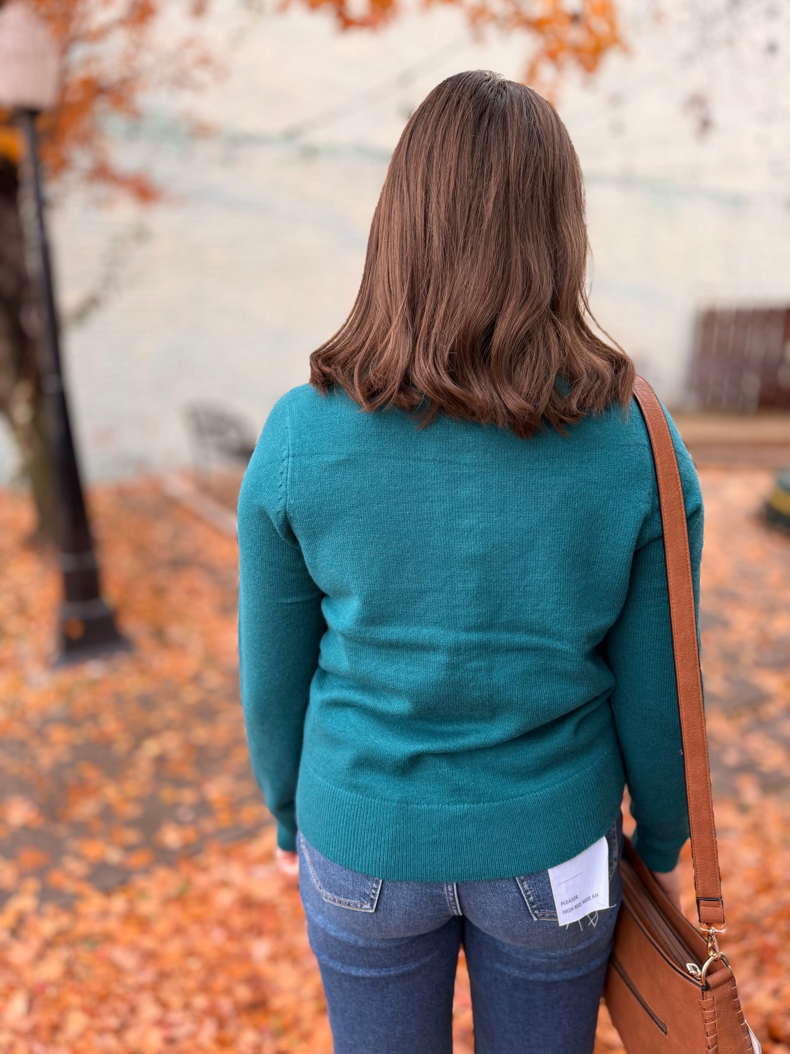 Teal Multi Color Button Down Cardigan