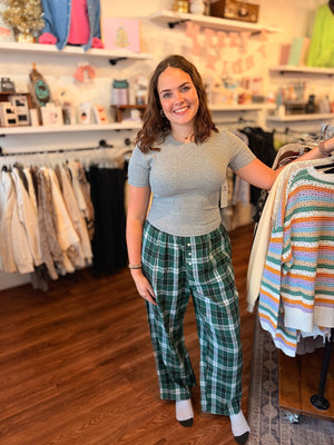 Green Plaid Flanel PJ Bottom
