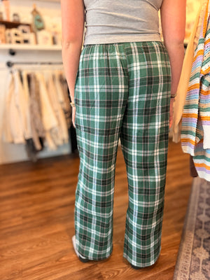 Green Plaid Flanel PJ Bottom