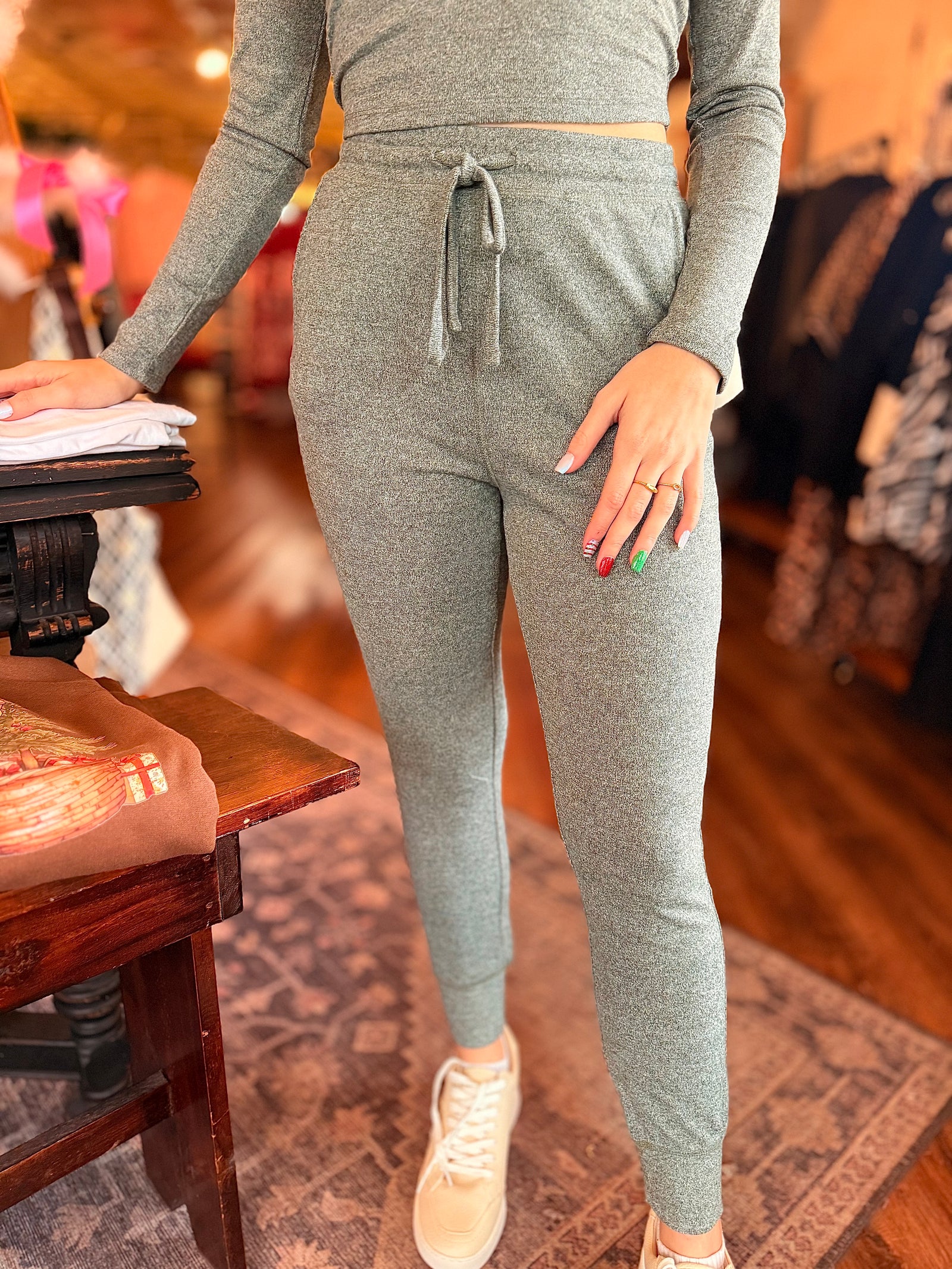 Mono B Grey Brushed Joggers