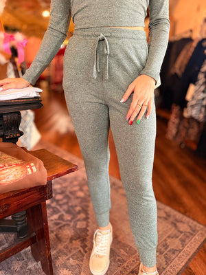 Mono B Grey Brushed Joggers