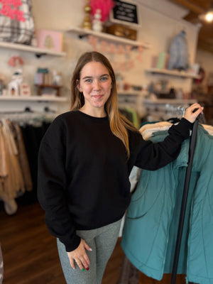 Mono B Black Fleece Sweatshirt