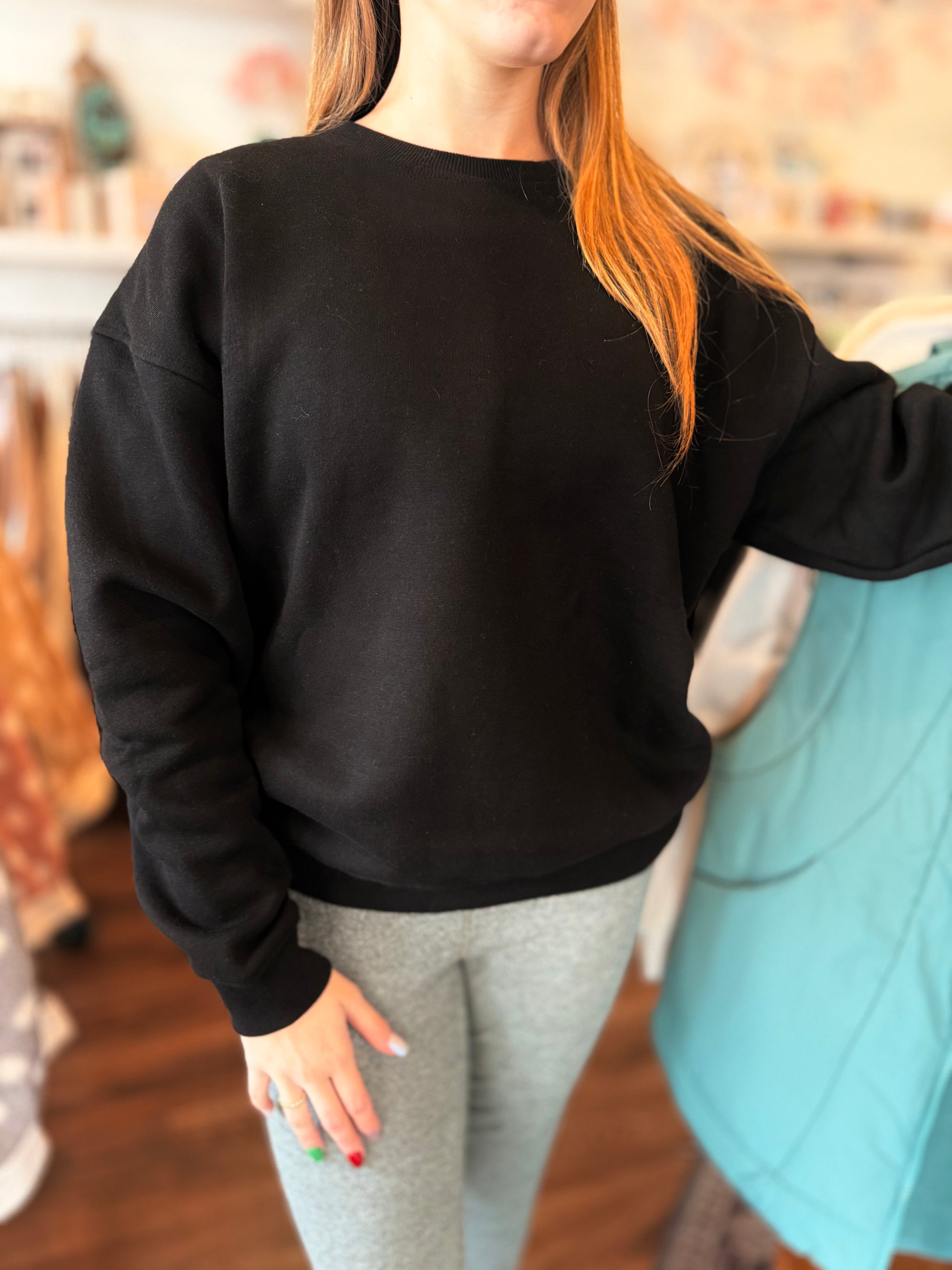 Mono B Black Fleece Sweatshirt