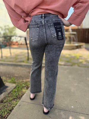 Risen Acid Black High Rise Cropped Jean