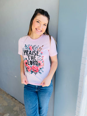 Praise The Lord Floral Graphic Tee