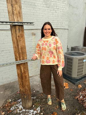 Easel Brown Parachute Barrel Pants