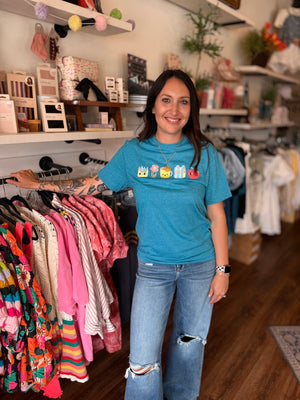 Teacher Things Teal Graphic Tee