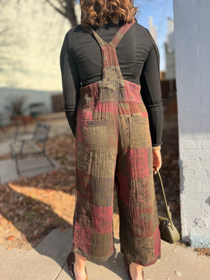 Easel Pine Green Patchwork Print Jumper