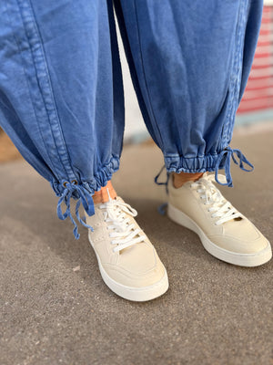 Mineral Wash Blue Cargo Knit Jogger