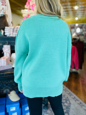 Oversized Solid Sweater Knit Top