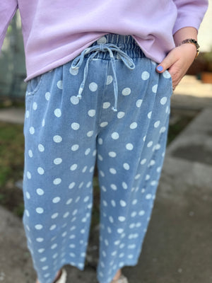 Sewn and Seen Denim Polka Dot Barrels