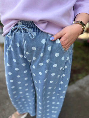 Sewn and Seen Denim Polka Dot Barrels