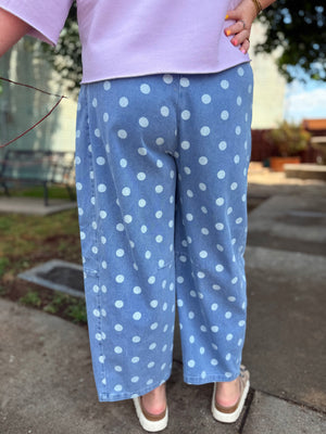 Sewn and Seen Denim Polka Dot Barrels
