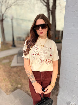 Valentine Line Art Graphic Tee