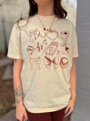 Valentine Line Art Graphic Tee