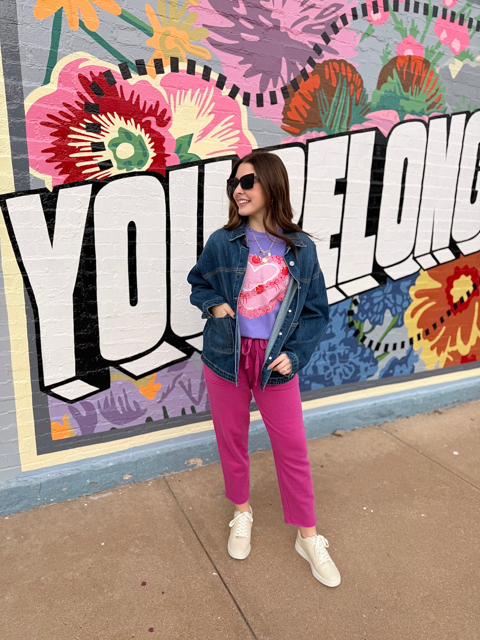 Heart Cake Purple Graphic Tee