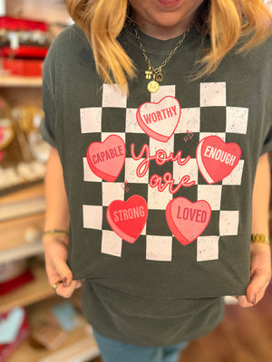 Checkered Mental Health Graphic Tee