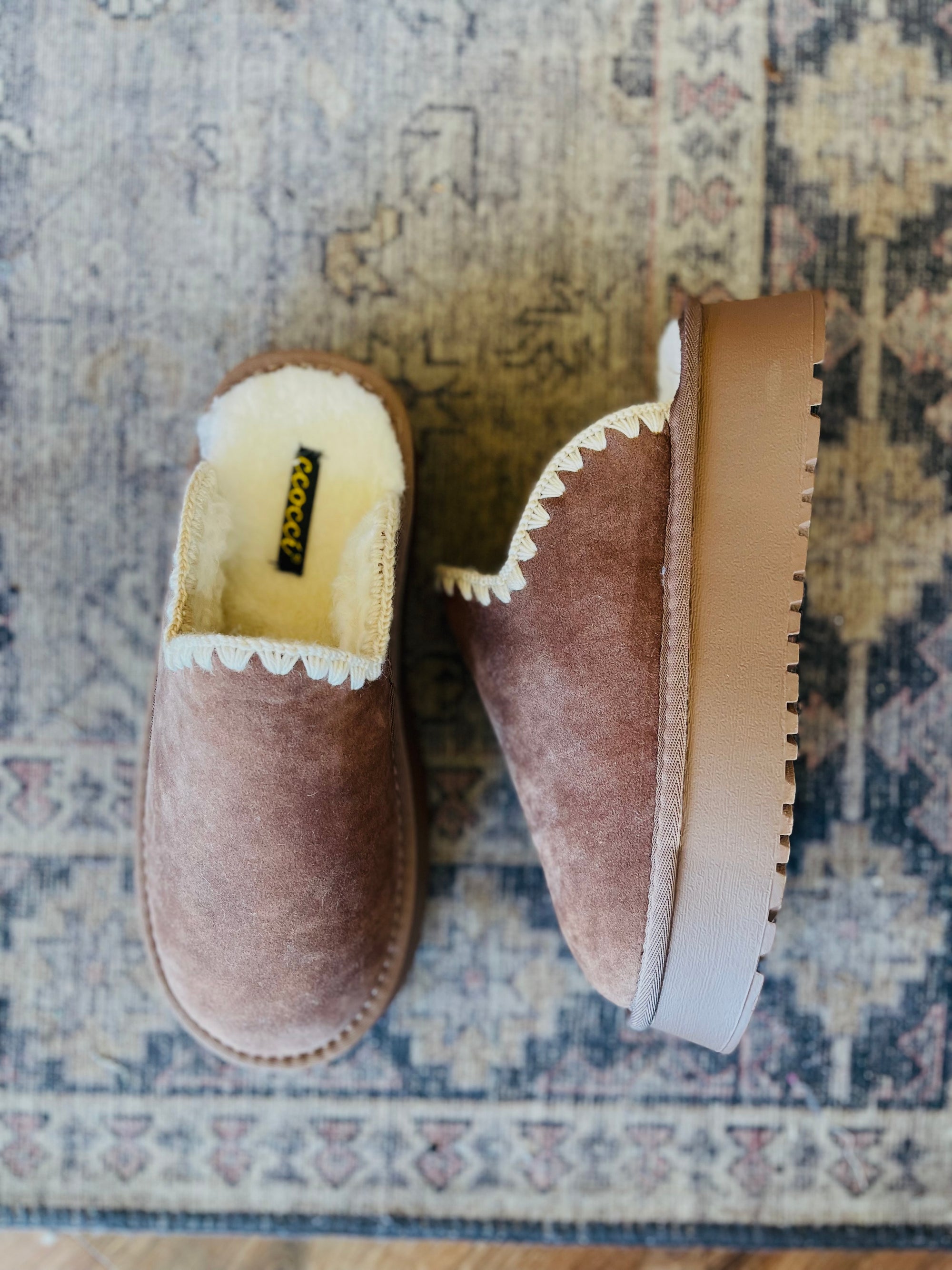 Mocha Cozy Platform Slip On