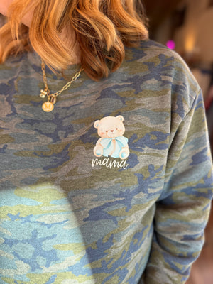 Vintage Camo Mama Crewneck