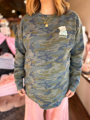 Vintage Camo Mama Crewneck