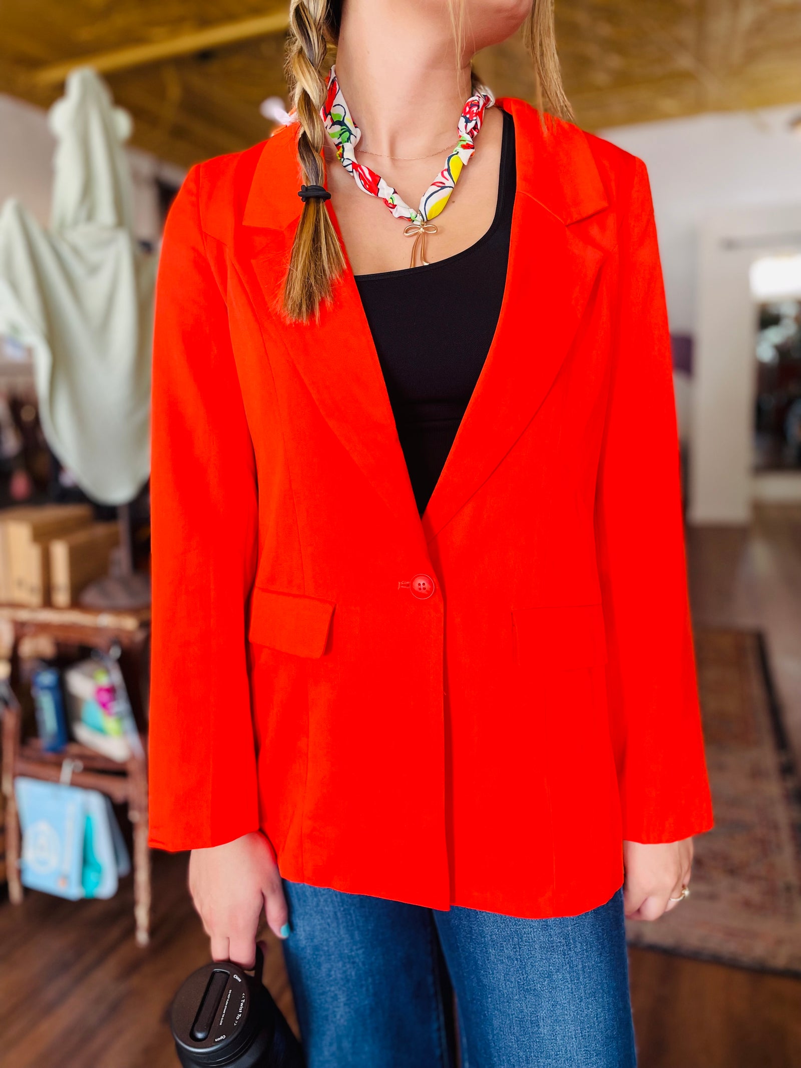 Classic Single Button Blazer