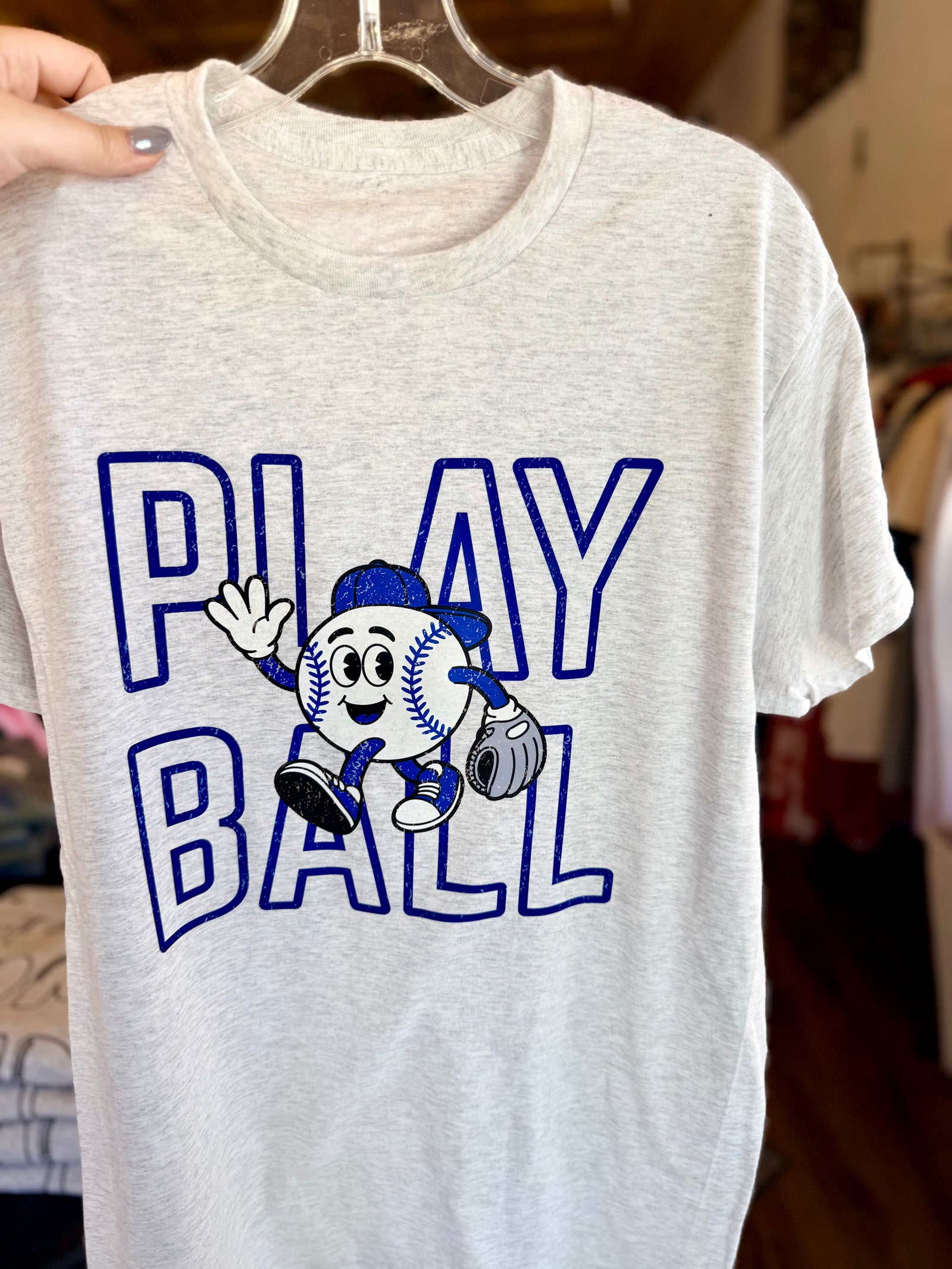 Play Ball Ash Gray Tee