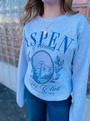 Heather Grey Aspen Ski Club Sweatshirt