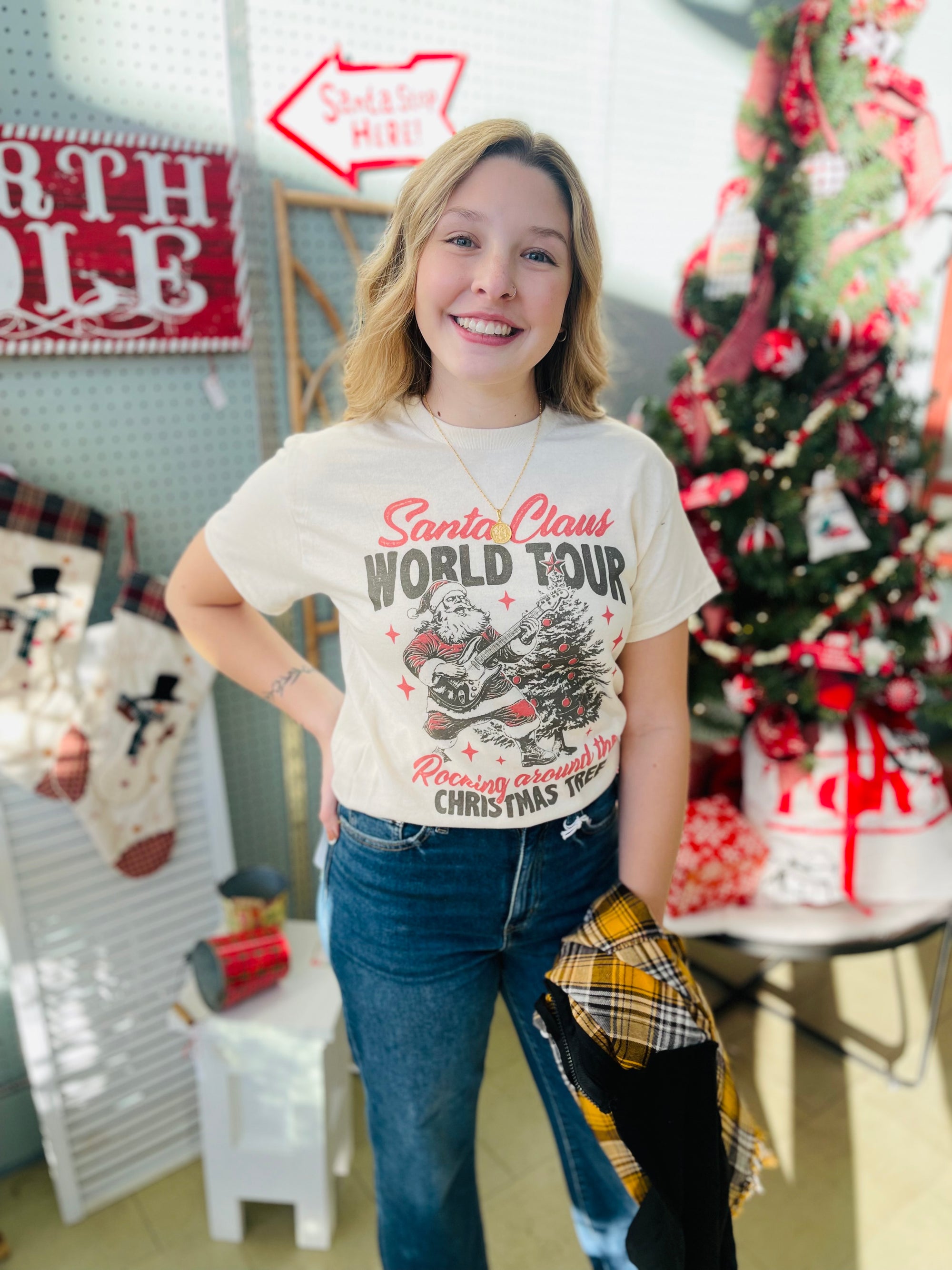 Ivory Santa Claus World Tour T-Shirt