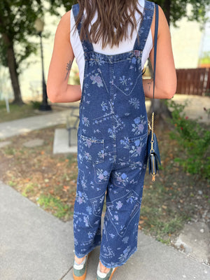 Easel Cross Stitch Print  Washed Twill Overalls