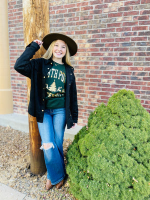 Hunter Green North Pole University Crew Sweatshirt