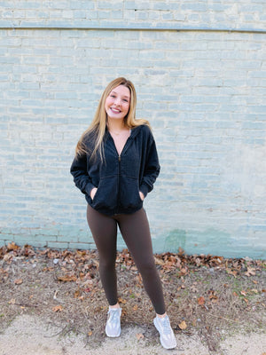 Dark Olive High-Waist Leggings