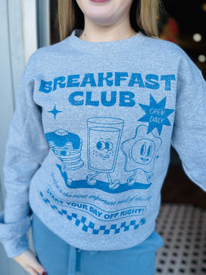 Heather Grey Breakfast Club Crewneck Sweatshirt