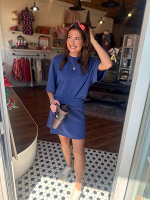 Umgee Midnight Space Knit Core Skort
