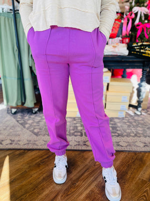 Doorbuster High Waisted Pintuck Sweat Pants