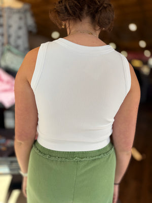 Seamless Ribbed Padded Halter Brami