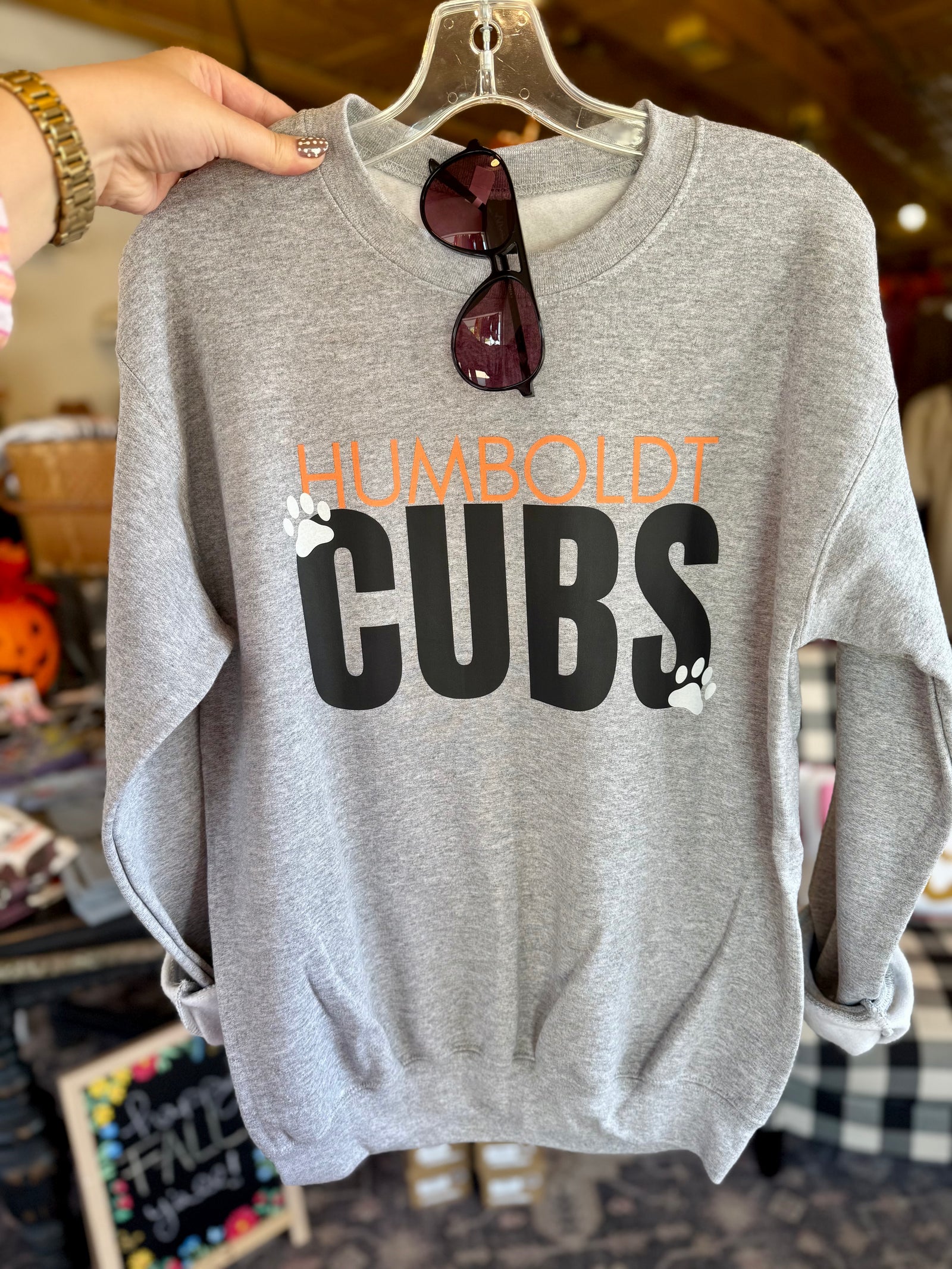 Humboldt Cubs Paw Print Crewneck